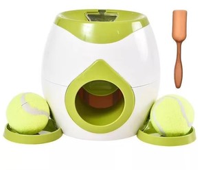 Moderno automatico eco-friendly in plastica Pet recupera giocattolo premio macchina da Tennis palla da lancio gioco per gatti movimento interattivo giocattolo - Product Image 1