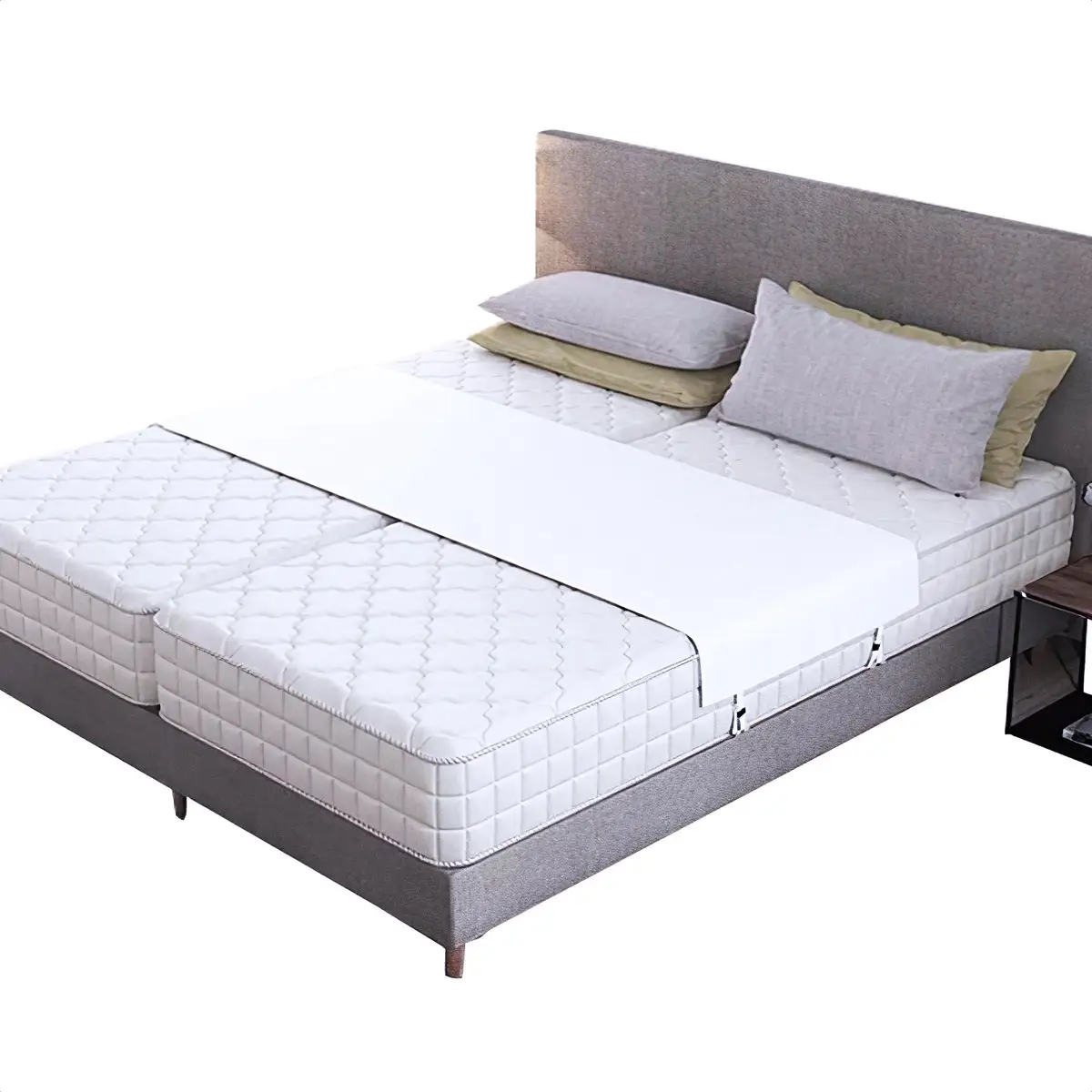 Наполнитель для перемычки кровати и зазора матраса, регулируемый комплект для преобразователя кровати «Queen to King», разделенный разъем для соединения двух двуспальных кровати