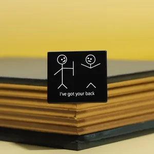 Pins en émail 'I've Got Your Back' créatifs, style punk noir, badges et broches en forme de figurine, badges pour sacs à dos et revers, bijoux, cadeau pour amis - Product Image 6