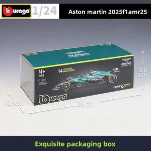 Burago 1:24 Modèle <span class=keywords><strong>Aston</strong></span> <span class=keywords><strong>Martin</strong></span> F1 AMR25 Formule 1 Véhicule de Simulation 14 #   18 #   Boîte de présentation pour voiture miniature Alonso Redbull - Product Image 5