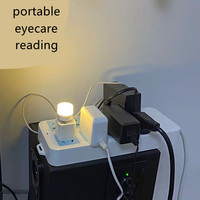 HL21-D-001 Lámpara de Lectura LED Mini de 5V 1W, Material TPU, Portátil, Luz Nocturna, Conexión USB, Protección Ocular, 25g