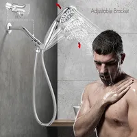 יד מקלחת SS6701 פופולרי נייד Eco ידידותי אביזרי אמבטיה 6 פונקציות כף יד מקלחת ראש סט עם גמיש צינור ABS מקלחת