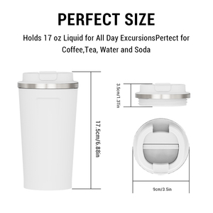 500ML Stylish Insulated Coffee Tumbler, Customizable Business Gift <strong>Cup</strong> for Office Commute &amp; Christmas Presents - Product Image 2