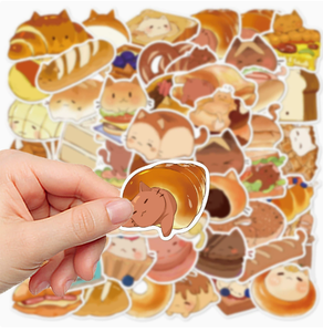 Etiqueta adhesiva impermeable de dibujos animados a precio de fábrica, impresión UV, pegatina de cuenta de mano de colores DIY, pegatina adhesiva de PVC en forma - Product Image 3