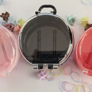 Mini Jewelry Organizer Box Transparent Desktop Storage For Earrings Hair Accessories Small Capacity 0.025L Covered Tidy Design - Product Image 2