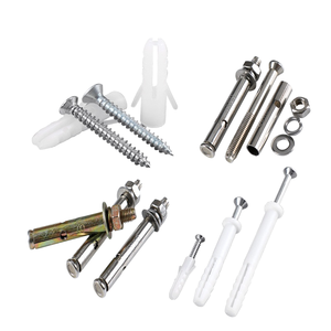 Tornillos de expansión galvanizados laminados en frío de pared de acero inoxidable con tubos de expansión de plástico blanco de gran capacidad de carga métricos - Product Image 6