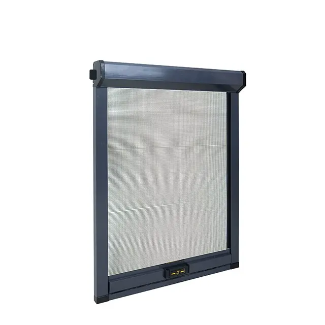 DIY Moskito netz Kunden spezifische Größe vertikal versenkbare Aluminium rahmen Roller Fly Insekten schutz Haus Design Fensters cheibe
