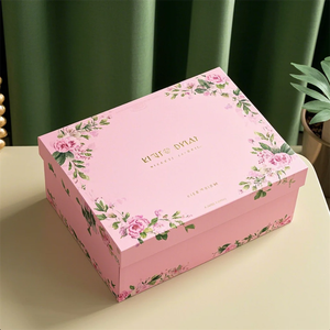 Luxury Recyclable Folding Flap Closure Paper <strong>Boxes</strong> Custom <strong>Pink</strong> <strong>Gifts</strong> Box Matt Lamination Logo for Clothing Wedding Socks - Product Image 6