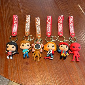 Wholesale New Stranger Things Horror TV Sci-Fi Inspired Dustin Eleven Keychain <b>Custom</b> 3D PVC Plastic <b>Key</b> Chains Gifts - Product Image 4