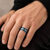 Bague en acier inoxydable 316L avec incrustation de dragon pour homme et femme, plaquée or 18 carats, argent, bleu, noir, émail scintillant 4 couleurs, fiançailles, mariage