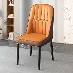 Sedia da pranzo di lusso leggero con schienale, sgabello semplice per balcone e toeletta, sedia per salone di bellezza, imbottita per stanza in affitto e ristoranti - Product Image 1
