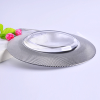 Assiettes de présentation argentées de 8 pouces pour table à manger, assiettes de luxe en gros pour mariage