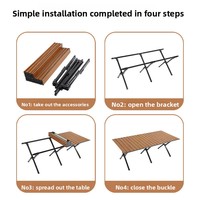 Table rectangulaire pliable en acier allié à pieds en X pour camping et extérieur, mobilier de jardin moderne – Offre spéciale