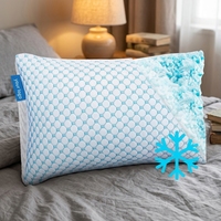 Oreiller cervical orthopédique rectangulaire moderne certifié OEKO YUE RISE avec couche de gel rafraîchissant en mousse à mémoire de forme pour les dormeurs latéraux