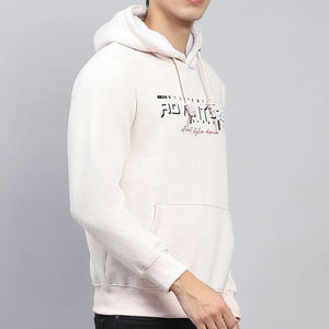 Sudadera con capucha básica de peso pesado para hombre con logotipo personalizado, sudadera con hombros caídos gruesa en blanco de mezcla de algodón, sudaderas con capucha estampadas para hombre - Product Image 3