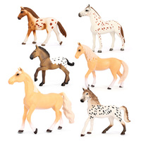 Figurines de ferme en PVC massif, modèles de simulation, jouets animaux chevaux, vente en gros