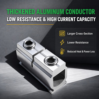 Bloques de Terminales de Tornillo para Riel DIN de Aluminio Certificados para 600V, Uso Automotriz, para Conductores de 5-10 AWG, Múltiples Clasificaciones de Corriente (60A)
