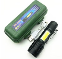 Lampe torche LED rechargeable USB AA, super lumineuse, haute intensité, étanche IP66, faisceau longue portée 1000+ lumens, en alliage d'aluminium