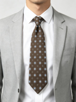 Corbata de Seda para Hombre, Diseño Geométrico, a Cuadros, con Estampado Floral, Elegante, Clásica, Informal de Negocios, para Uso Diario, 1 Pieza