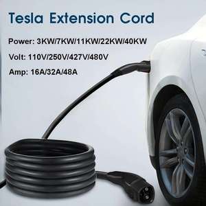 Câble <span class=keywords><strong>d</strong></span>'extension portable NACS-48A mâ<span class=keywords><strong>le</strong></span>-femelle pour chargeur de VE à domicile pour Tesla <span class=keywords><strong>et</strong></span> voitures américaines - Product Image 4