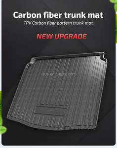 Film en fibre de carbone antidérapant, tapis de coffre de voiture 3D, protection tout temps, luxe noir, pour Sorento 5 places - Product Image 2