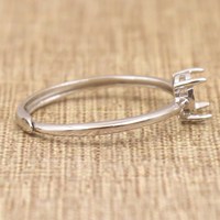 Sterling Silber 4mm/5mm/6mm/7mm/8mm Halbmontierter Ringrahmen, leerer Rohling zur Fassung, S925 Basis ohne Stein für Einlage