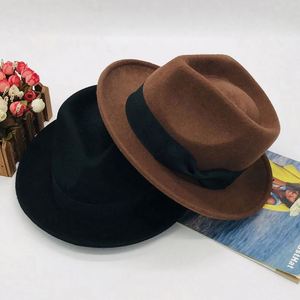 Women Men's 100% Soft & Crushable Wool Material Indiana Jones Style Fedora Hats - Product Image 2
