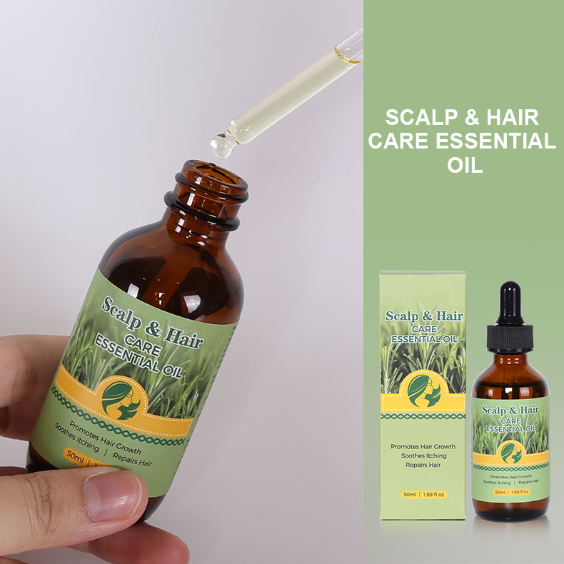 Custom Hair Ginger Oil Serum Hair Regrowth Care Vitamin B5 Growth Oil for Men and Women