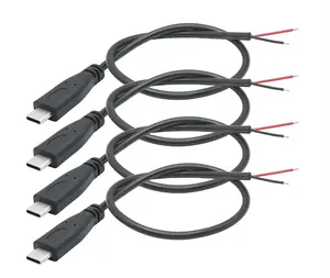 Cable corto USB C a 2 pines Cable desnudo de extremo abierto, 9 pulgadas V 5 25cm/3A USB tipo C Cable de alimentación macho Pigtail, para y equipo USB C I