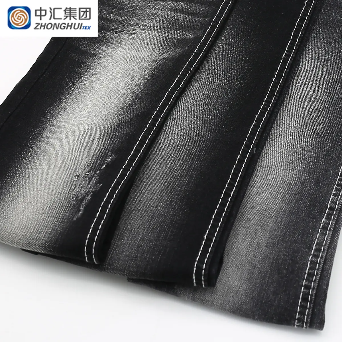 Wholesale Black cotton Polyester Spandex Blend Woven Twill Denim Jean Fabric for Vietnam