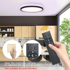 Plafoniera <span class=keywords><strong>LED</strong></span> a Tre Colori per Soggiorno, Luce da <span class=keywords><strong>Soffitto</strong></span> Quadrata o Rotonda per Salotto - Product Image 5