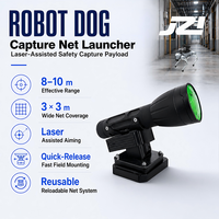 Lanceur de filet de capture pour robot chien avec portée de 8 à 10 m et construction durable en aluminium aéronautique et plastique