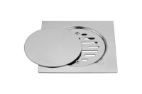 Grille de drain carrée personnalisable en acier inoxydable 304 de 4 pouces, facile à nettoyer, pour cuisine et salle de bain