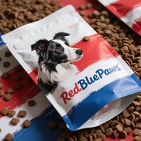 Sacs en Mylar à impression numérique, faible MOQ, haute tolérance, pour aliments pour animaux, friandises pour chiens, sacs en plastique imperméables, pochettes verticales pour aliments