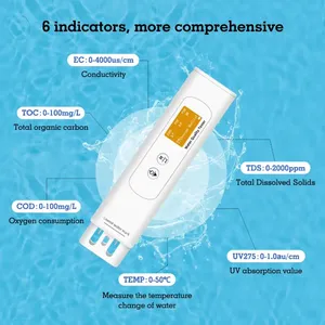 Medidor Digital Portátil de TDS y COD, Probador de Calidad del Agua para Agua Potable, Piscinas y Acuarios, Rango de 6-1 TOC EC, ODM OBM - Product Image 6