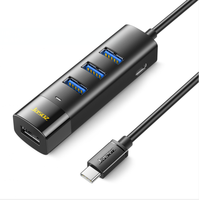 MING Pelapisan Nikel Berkualitas Tinggi 24/30AWG Hub Adapter 3.0type-c Desain Baru Usb Type c Port Hub Multiport 4 in 1 Usb c Hub