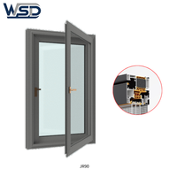 Ventanas de Aluminio para Casa, Venta al por Mayor de Fábrica, Vidrio Transparente 304, Apertura hacia Afuera