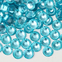 Strass en verre à dos plat pour nail art, pierres de cristal non thermocollantes, vente en gros d'usine pour la décoration DIY