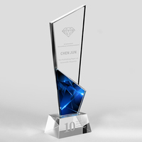 Trophée promotionnel Honor Crystal K9 gravé au laser 3D sur le thème de l'amour, plaque de récompense avec design sculpté, découpe et impression personnalisées