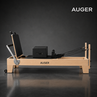 Machine de Pilates Reformer Commerciale en Bois d'Érable avec Plateforme de Saut et Boîte d'Assise pour Studio Professionnel et Salle de Sport