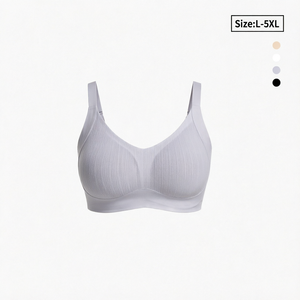 Soutien-gorge sans fil grande taille, sans couture, à couvrance totale, bretelles réglables, respirant, pour femme, L-5XL - Product Image 4