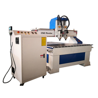 Routeur CNC 3D à double tête haute vitesse, contrôle DSP, logiciel NC Studio, moteur pas à pas/servo, boîte de vitesses, gravure sur bois