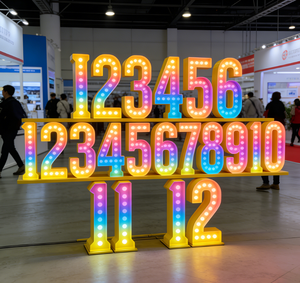 마키 레터, 맞춤형 마키 사인, LED 조명 사인 2피트 4피트 웨딩 사인 파티 장식용 조명 레터 - Product Image 1