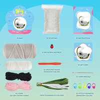Kit de Crochet DIY Koala Endormi et Muguet en Gros, Fil Non-Déchirable, Ornement Fait Main, Décoration Suspendue, Cadeau