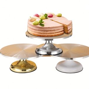 Base Giratoria para Tartas de Acero Inoxidable de Varios Tamaños, Soporte Giratorio para Decoración de Tartas con Base de Silicona Antideslizante - Product Image 1