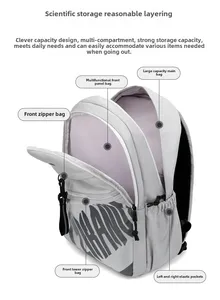 Meistverkaufter Leichtgewichtiger Wasserdichter Rucksack mit Außengestell und Reißverschluss, Große Kapazität, Einfaches Modisches Design, Unisex - Product Image 6
