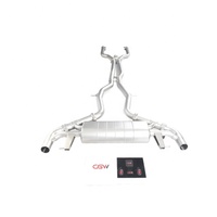 Embouts de silencieux d'échappement Catback avec contrôle de Valve gestuel, pour Mercedes Benz GLC63 4.0T, 10 pièces