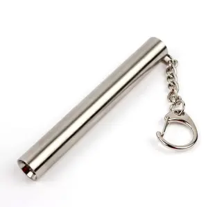 Flashlight Keychain Mini Keychain Flashlight LED Light Stainless Steel UV 365nm 395nm Pocket Torch Keychain