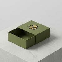 Boîte en carton coulissante personnalisée pour emballage de flacon de parfum avec vernis sélectif UV en gros