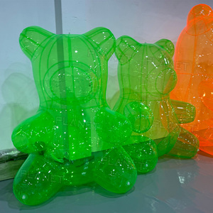 ตุ๊กตาหมีเป่าลมคุณภาพสูง พีวีซีใส ตุ๊กตาการ์ตูนสำหรับงานปาร์ตี้ ตกแต่งน่ารัก หมีเป่าลมใสขนาดใหญ่ - Product Image 4